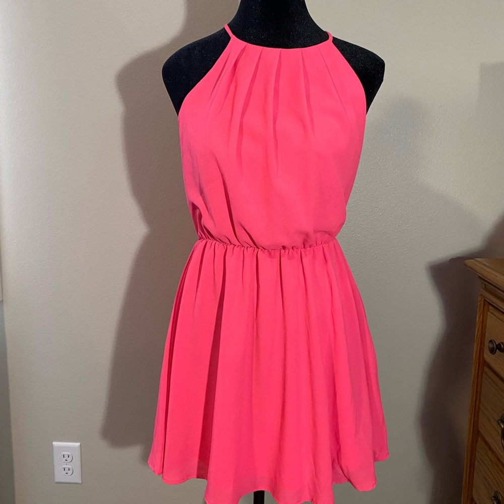 Elegant Pink Mini Dress